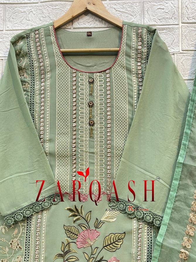 Z 215 Zarqash Embroidery Georgette Pakistani Readymade Suits Wholesale Shop In Surat